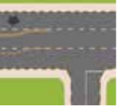 Handbook illustration 628: Temporary road markings, yellow reflective studs or cat’s eyes