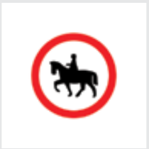 Sign: No horse-riding