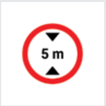 Sign: No vehicles over height shown
