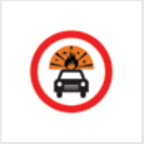 Sign: No vehicle carrying explosives