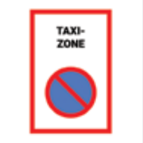 Sign: Taxi zone