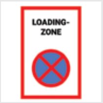 Sign: Loading zone