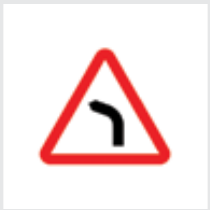 Sign: Left hand bend