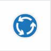 Sign: Roundabout (Mandatory direction)
