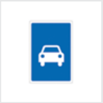 Sign: Motor vehicle only
