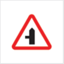 Sign: Junction left