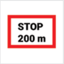 Sign: Stop and give way at specified distance ahead
