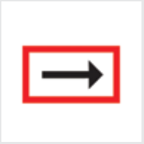 Sign: Effective in direction of the arrow