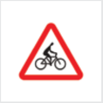Sign: Cyclists on carriageway