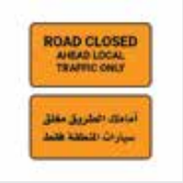 Sign: Road closed, local traffic only
